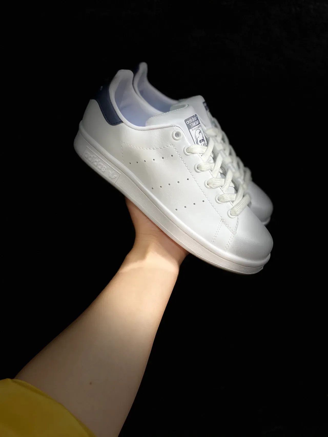 Adidas Stan Smith White and Navy Lifestyle Sneakers 5