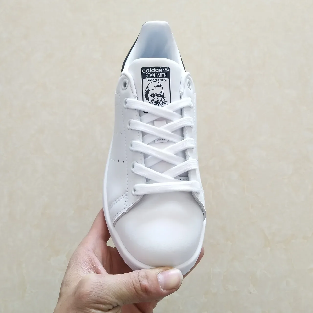 Adidas Stan Smith White and Navy Lifestyle Sneakers 14