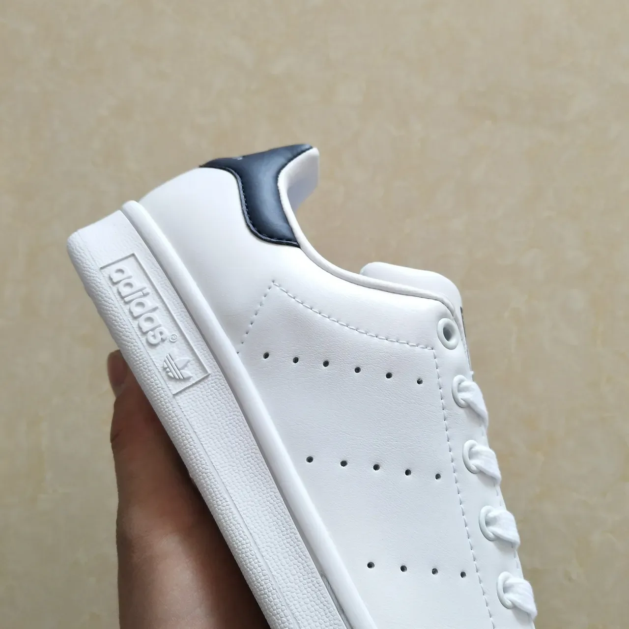 Adidas Stan Smith White and Navy Lifestyle Sneakers 16