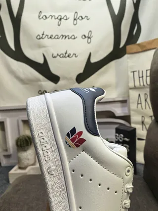 Adidas Stan Smith White and Pink Lifestyle Sneakers 13