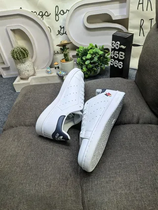 Adidas Stan Smith White and Pink Lifestyle Sneakers 16