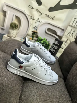 Adidas Stan Smith White and Pink Lifestyle Sneakers 19