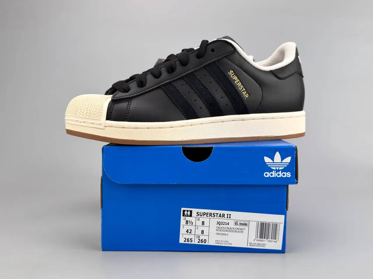 Adidas Superstar Black and Cream Lifestyle Sneakers 2