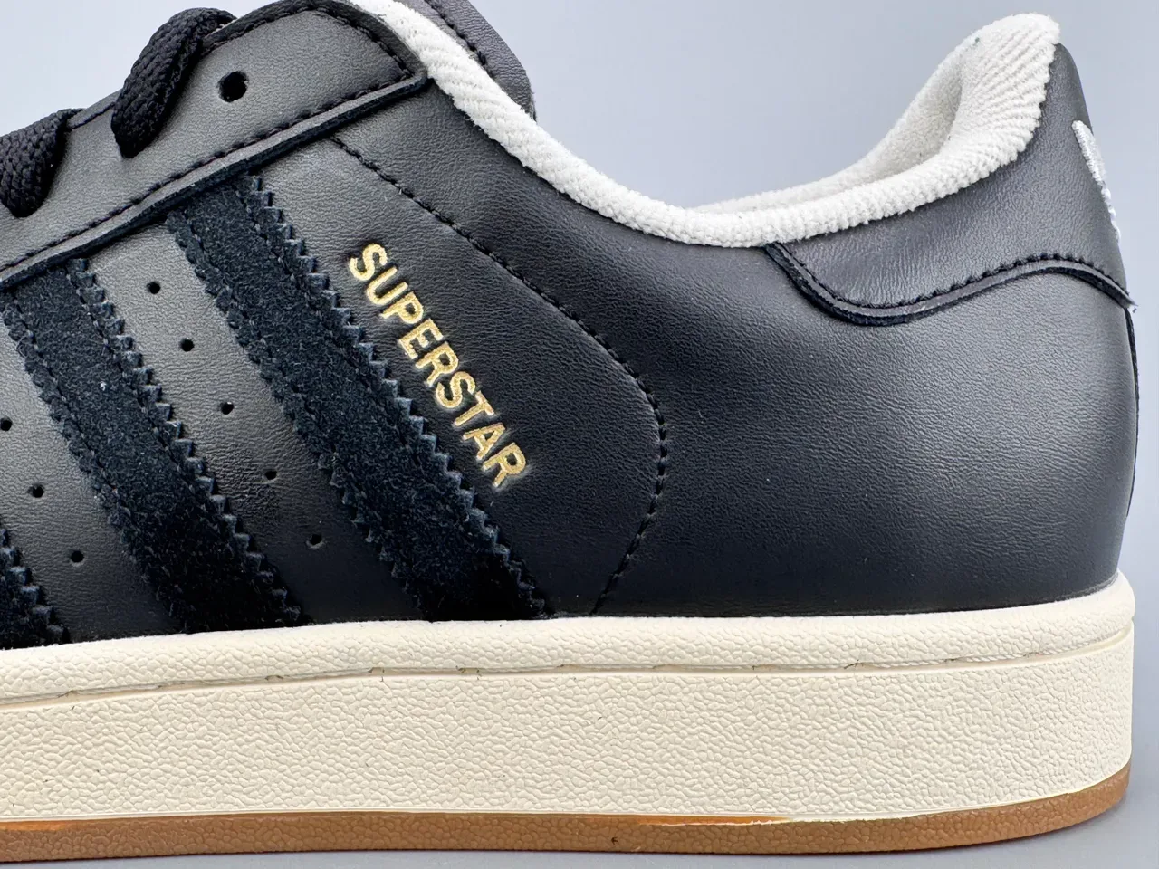 Adidas Superstar Black and Cream Lifestyle Sneakers 5
