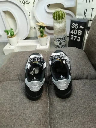 Adidas Superstar Black and Silver Lifestyle Sneakers 8