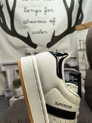 Adidas Superstar Black and White Lifestyle Sneakers 3