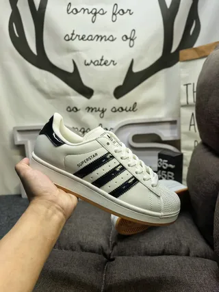 Adidas Superstar Black and White Lifestyle Sneakers 5