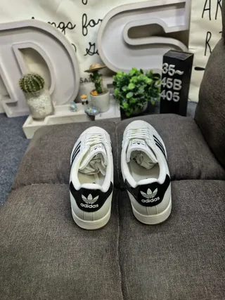 Adidas Superstar Black and White Lifestyle Sneakers 8