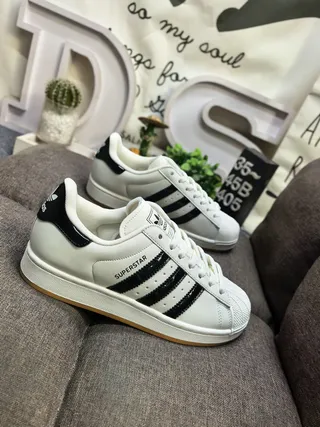 Adidas Superstar Black and White Lifestyle Sneakers 9