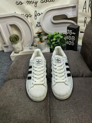 Adidas Superstar Black and White Lifestyle Sneakers 10