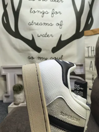 Adidas Superstar Black and White Lifestyle Sneakers 13