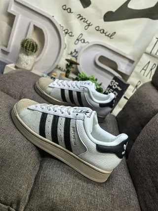 Adidas Superstar Black and White Lifestyle Sneakers 17