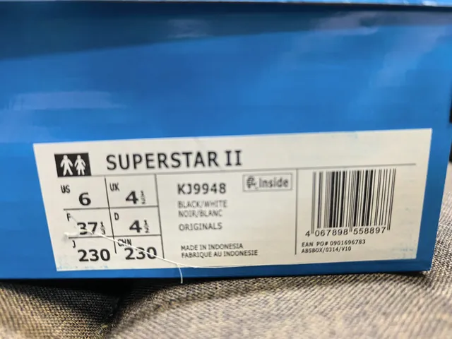 Adidas Superstar Black and White Lifestyle Sneakers 22