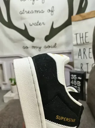 Adidas Superstar Black White Shell-Toe Three Stripes Lifestyle Sneakers 3