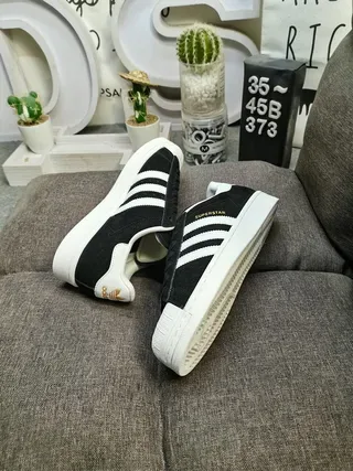 Adidas Superstar Black White Shell-Toe Three Stripes Lifestyle Sneakers 6