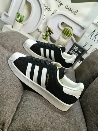 Adidas Superstar Black White Shell-Toe Three Stripes Lifestyle Sneakers 7