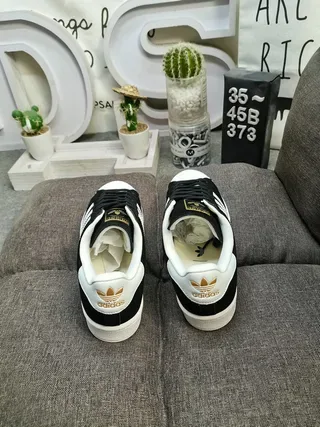 Adidas Superstar Black White Shell-Toe Three Stripes Lifestyle Sneakers 8
