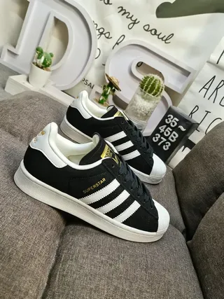 Adidas Superstar Black White Shell-Toe Three Stripes Lifestyle Sneakers 9