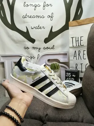 Adidas Superstar Camo-Print Off-White Lifestyle Sneakers 5