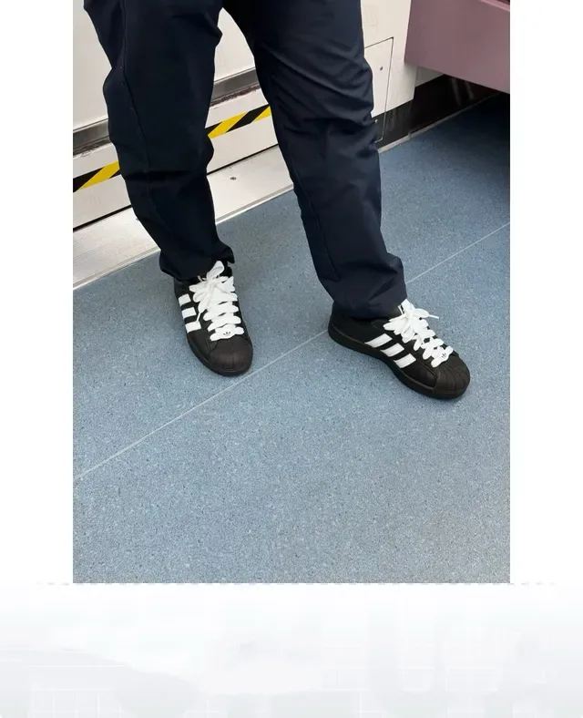 Adidas Superstar II Black and White Lifestyle Sneakers 6
