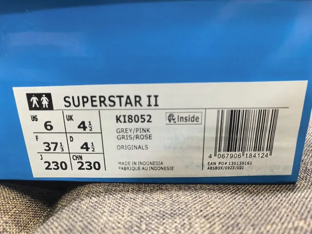 Adidas Superstar Light Gray and Pink Lifestyle Sneakers 2