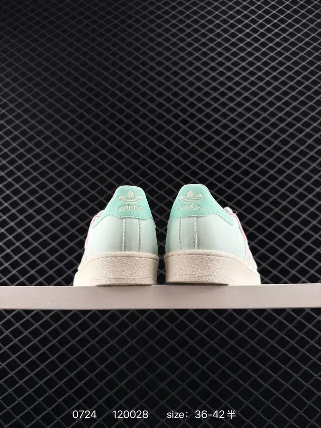 Adidas Superstar Mint Green and Pink Lifestyle Sneakers 2