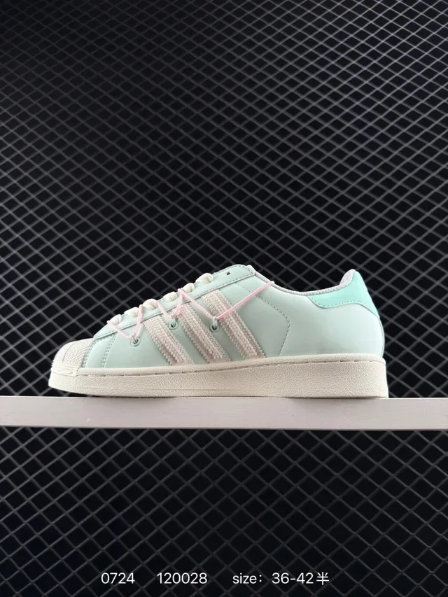 Adidas Superstar Mint Green and Pink Lifestyle Sneakers 3