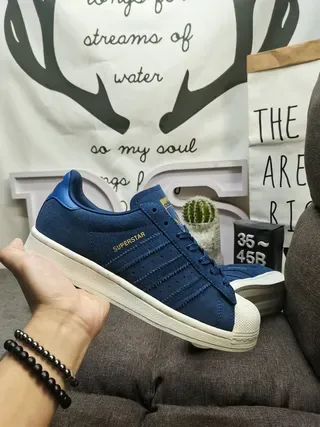 Adidas Superstar Navy and White Lifestyle Sneakers 5