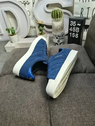 Adidas Superstar Navy and White Lifestyle Sneakers 6