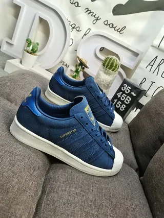 Adidas Superstar Navy and White Lifestyle Sneakers 9