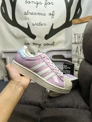Adidas Superstar Pastel Purple and Light Blue Lifestyle Sneakers 5
