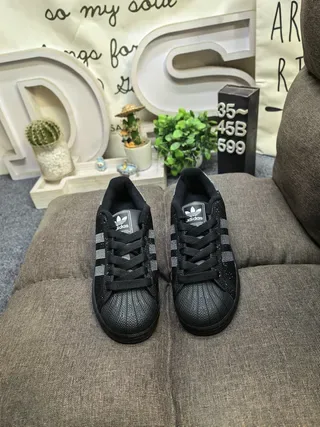 Adidas Superstar Rhinestone-Embellished Black Lifestyle Sneakers 10