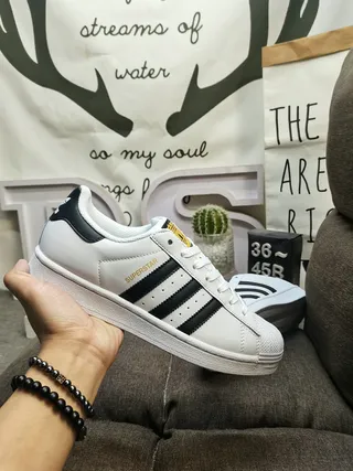 Adidas Superstar White and Black Lifestyle Sneakers 5