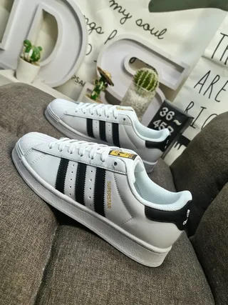 Adidas Superstar White and Black Lifestyle Sneakers 7