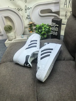 Adidas Superstar White and Black Lifestyle Sneakers 6