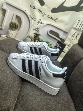 Adidas Superstar White and Black Lifestyle Sneakers 7