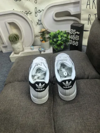 Adidas Superstar White and Black Lifestyle Sneakers 8
