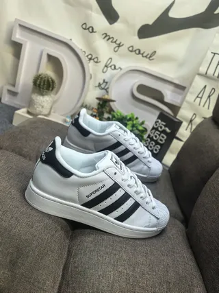 Adidas Superstar White and Black Lifestyle Sneakers 9