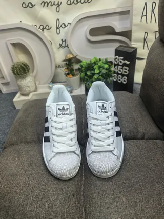 Adidas Superstar White and Black Lifestyle Sneakers 10
