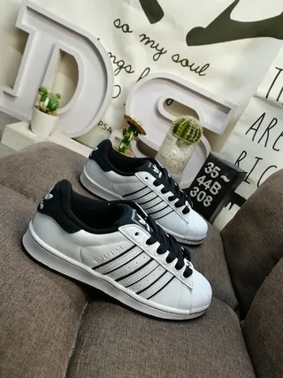 Adidas Superstar White and Black Lifestyle Sneakers 9