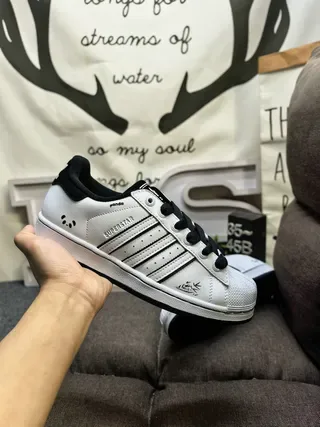 Adidas Superstar White and Black Lifestyle Sneakers 5