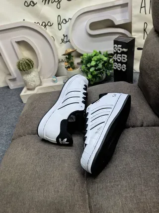 Adidas Superstar White and Black Lifestyle Sneakers 6