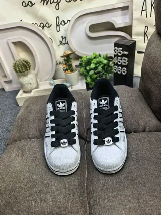 Adidas Superstar White and Black Lifestyle Sneakers 10