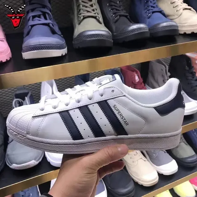 Adidas Superstar White and Navy Lifestyle Sneakers 18