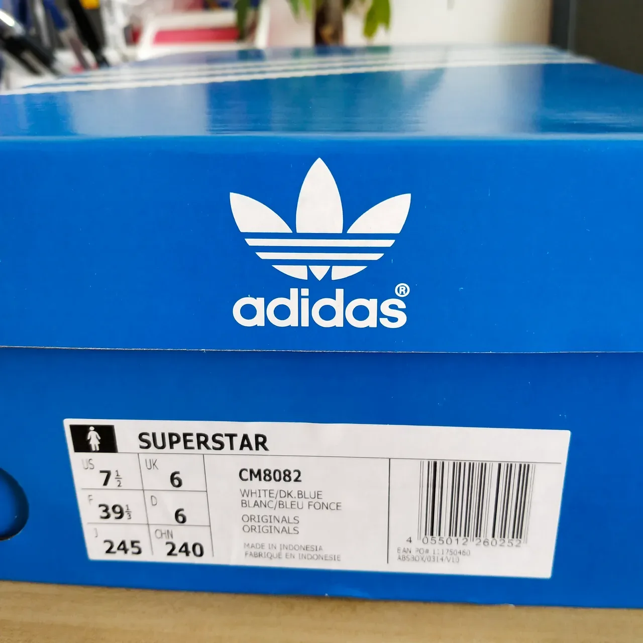 Adidas Superstar White and Navy Lifestyle Sneakers 19