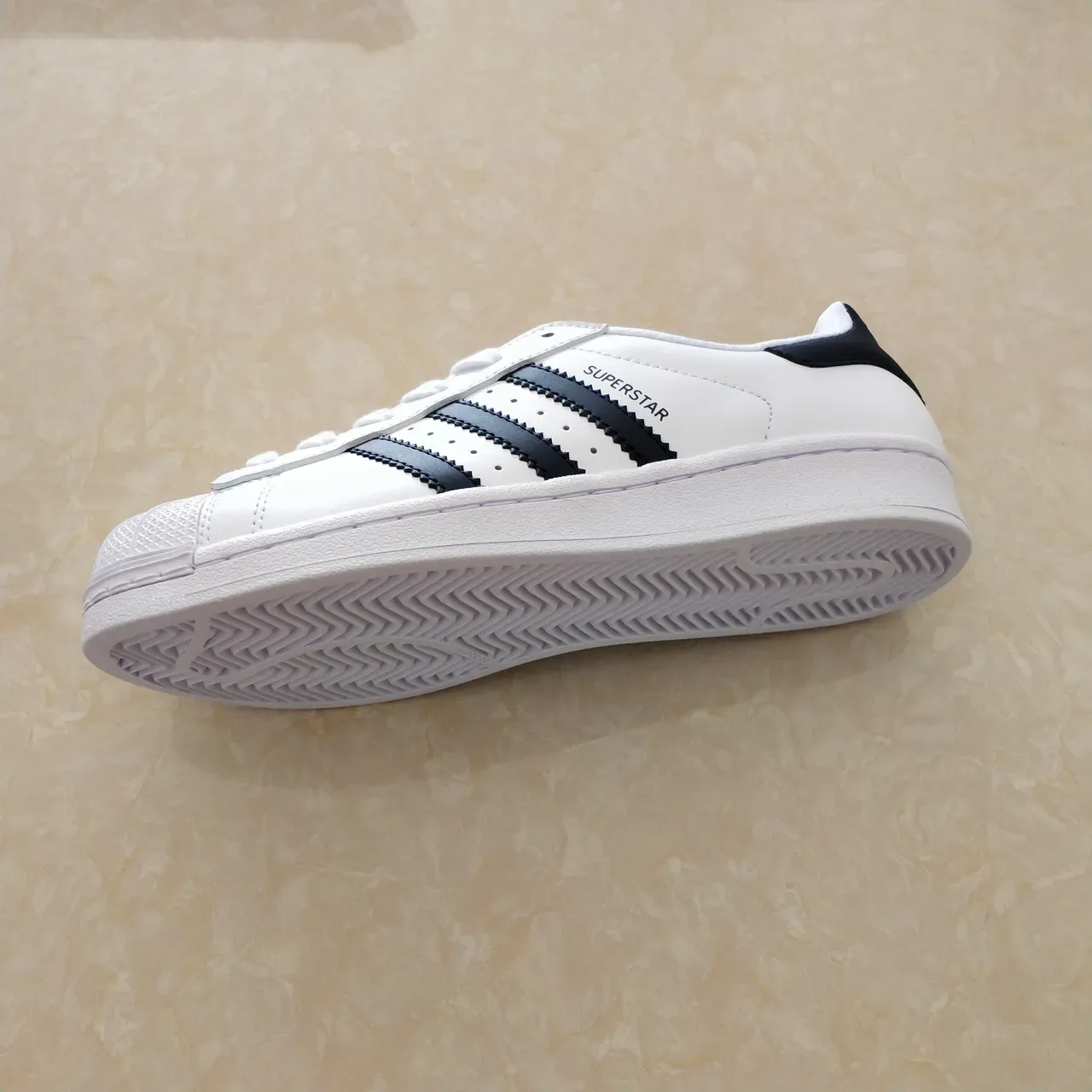 Adidas Superstar White and Navy Lifestyle Sneakers 20