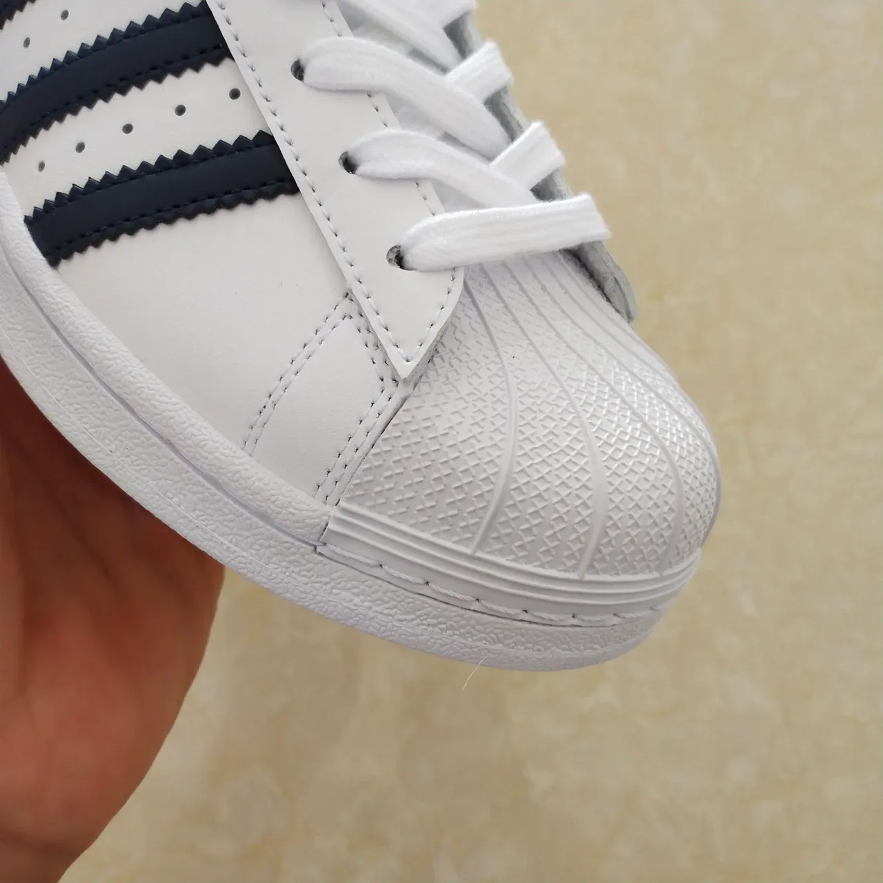 Adidas Superstar White and Navy Lifestyle Sneakers 21