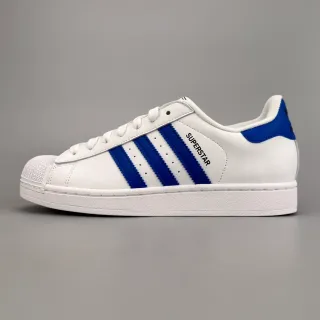 Adidas Superstar White and Royal Blue Lifestyle Sneakers