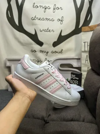 Adidas Superstar White and Silver Metallic Lifestyle Sneakers 5