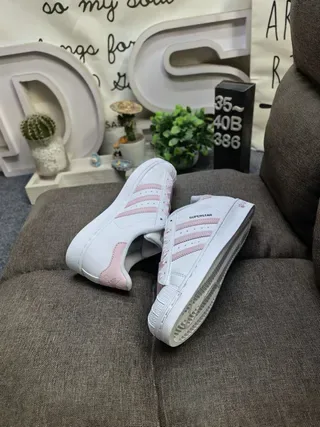 Adidas Superstar White and Silver Metallic Lifestyle Sneakers 6